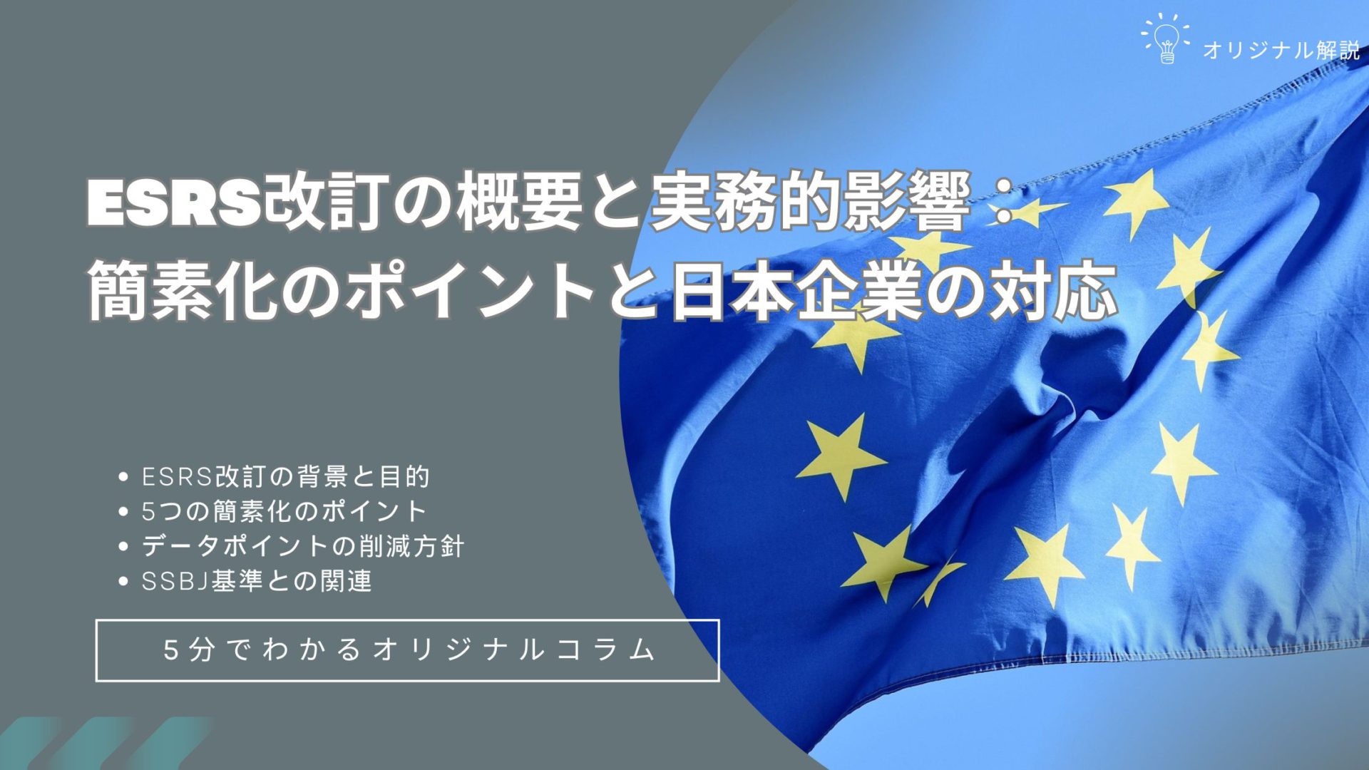 ESRS改訂の概要と実務的影響:簡素化のポイントと日本企業の対応 ESRS改訂の概要と実務的影響:簡素化のポイントと日本企業の対応