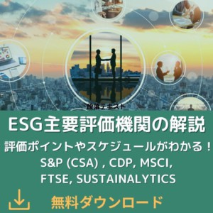 2025年版 ESG主要評価機関の解説 -S&P (CSA), CDP, MSCI, FTSE, Sustainalytics-